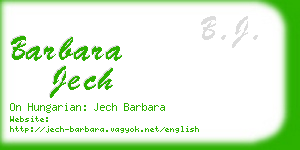 barbara jech business card